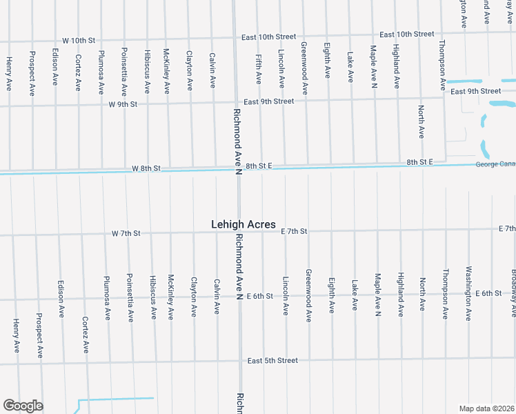 map of restaurants, bars, coffee shops, grocery stores, and more near 709 Fifth Avenue in Lehigh Acres