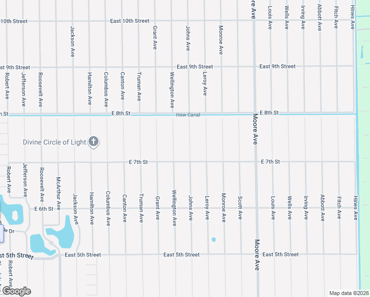 map of restaurants, bars, coffee shops, grocery stores, and more near 707 Johns Avenue in Lehigh Acres