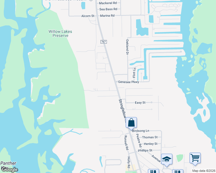 map of restaurants, bars, coffee shops, grocery stores, and more near 5904 Wisconsin Street in Bokeelia