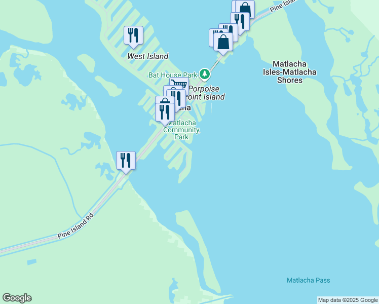 map of restaurants, bars, coffee shops, grocery stores, and more near 11178 Matlacha Avenue in Matlacha