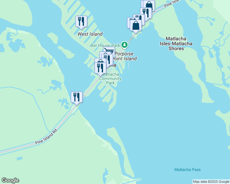 map of restaurants, bars, coffee shops, grocery stores, and more near 11178 Matlacha Avenue in Matlacha