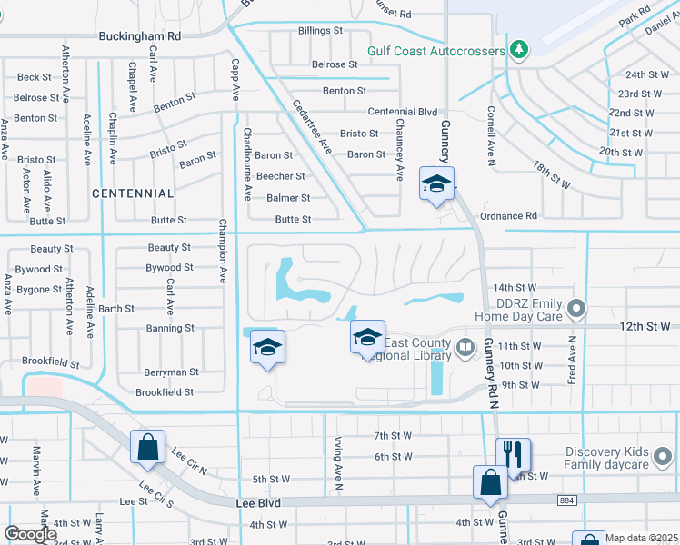 map of restaurants, bars, coffee shops, grocery stores, and more near 4551 Diploma Court in Lehigh Acres