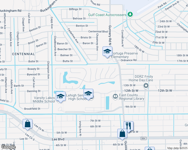 map of restaurants, bars, coffee shops, grocery stores, and more near 1513 Scholar Court in Lehigh Acres