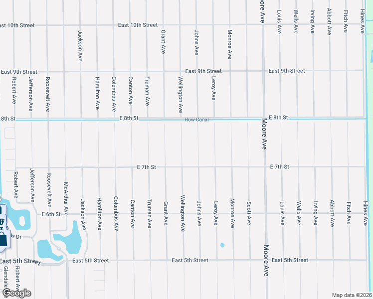 map of restaurants, bars, coffee shops, grocery stores, and more near 707 Johns Avenue in Lehigh Acres