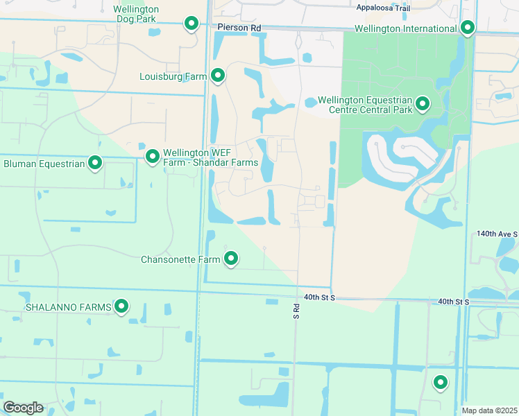map of restaurants, bars, coffee shops, grocery stores, and more near 3585 Old Hampton Drive in Wellington