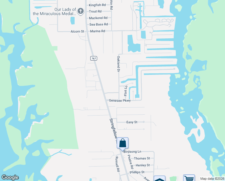 map of restaurants, bars, coffee shops, grocery stores, and more near 5803 Linden Lane in Bokeelia