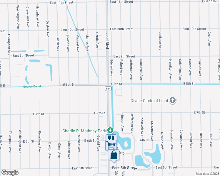 map of restaurants, bars, coffee shops, grocery stores, and more near 746 Joel Boulevard in Lehigh Acres