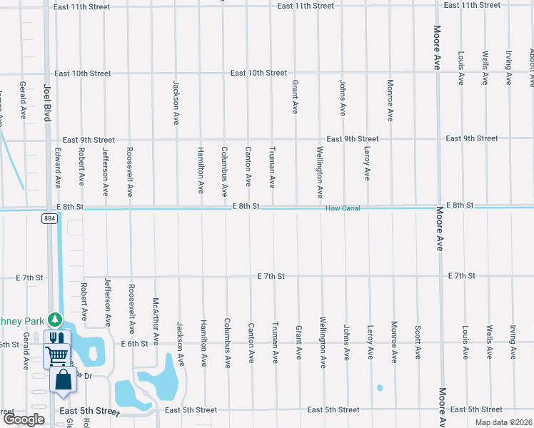 map of restaurants, bars, coffee shops, grocery stores, and more near 719 Truman Avenue in Lehigh Acres