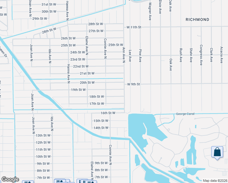 map of restaurants, bars, coffee shops, grocery stores, and more near 2511 19th Street West in Lehigh Acres