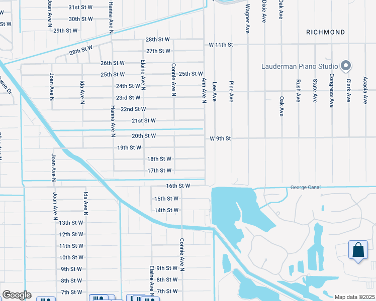 map of restaurants, bars, coffee shops, grocery stores, and more near 2511 19th Street West in Lehigh Acres