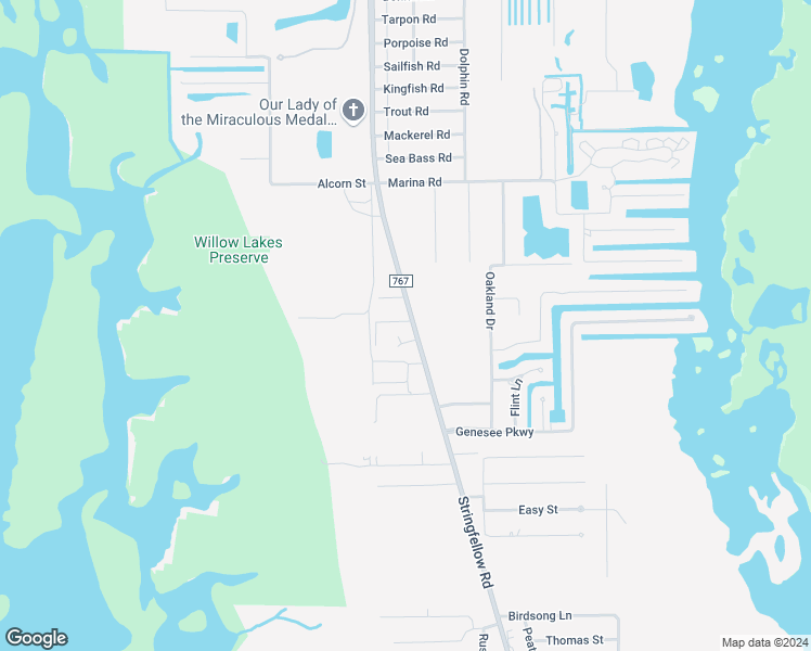 map of restaurants, bars, coffee shops, grocery stores, and more near 5923 Bomar Lane in Bokeelia