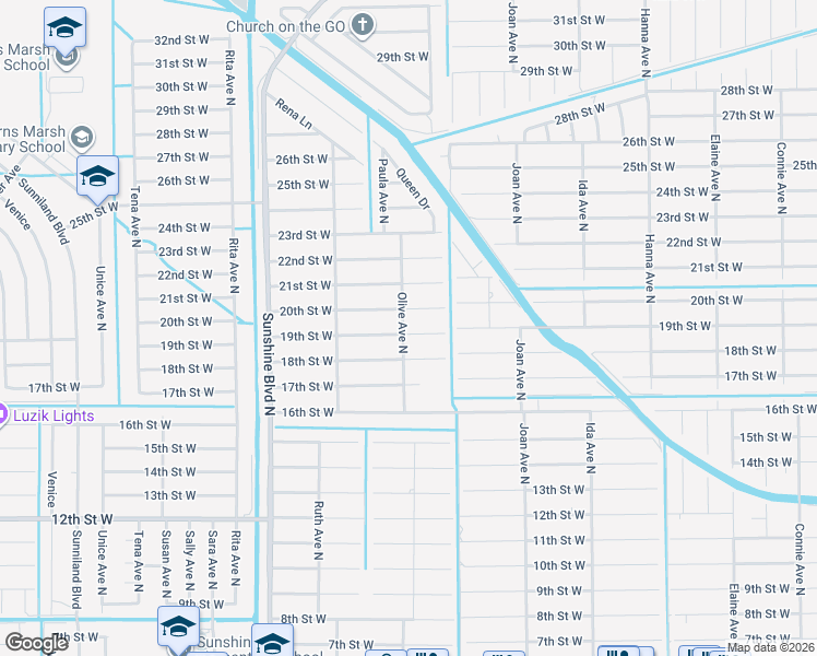 map of restaurants, bars, coffee shops, grocery stores, and more near 3112 19th Street West in Lehigh Acres