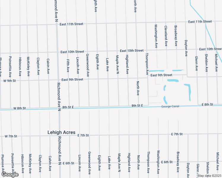 map of restaurants, bars, coffee shops, grocery stores, and more near 814 Lake Avenue in Lehigh Acres