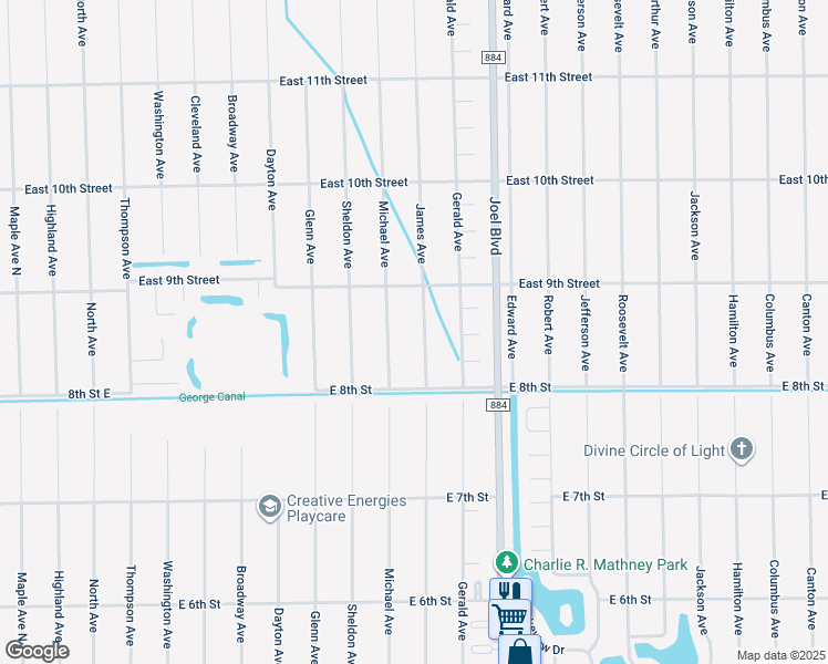 map of restaurants, bars, coffee shops, grocery stores, and more near 813 James Avenue in Lehigh Acres
