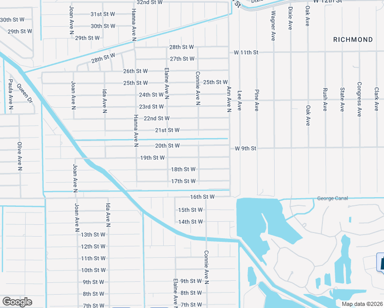 map of restaurants, bars, coffee shops, grocery stores, and more near 2601 19th Street West in Lehigh Acres