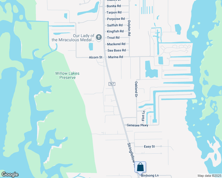 map of restaurants, bars, coffee shops, grocery stores, and more near 5923 Bomar Lane in Bokeelia