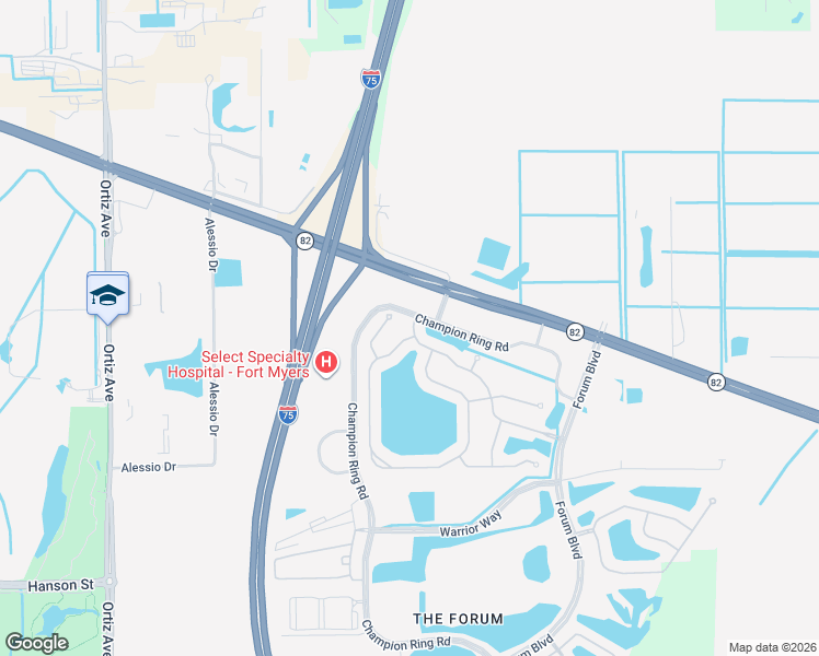 map of restaurants, bars, coffee shops, grocery stores, and more near 9300 Via San Giovani Street in Fort Myers