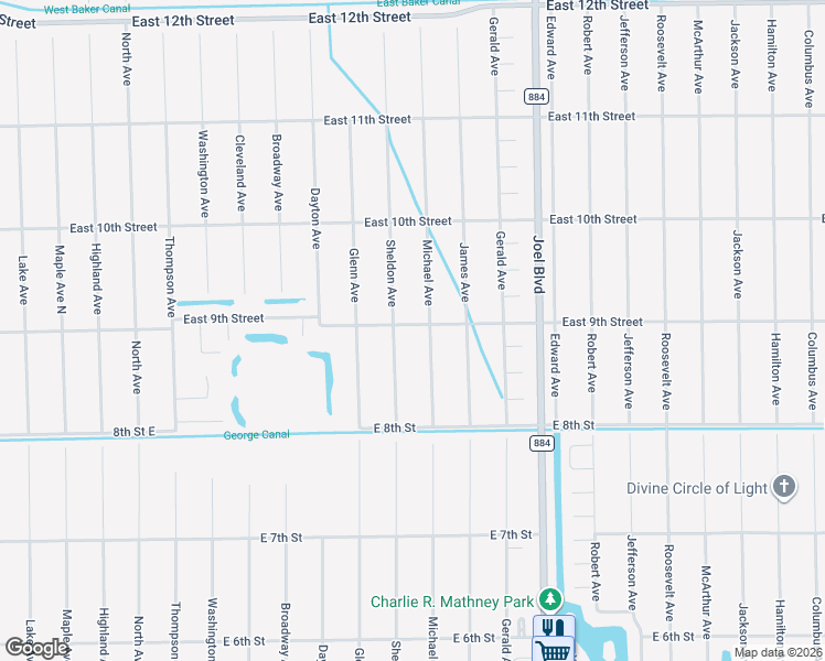 map of restaurants, bars, coffee shops, grocery stores, and more near 1902 East 9th Street in Lehigh Acres