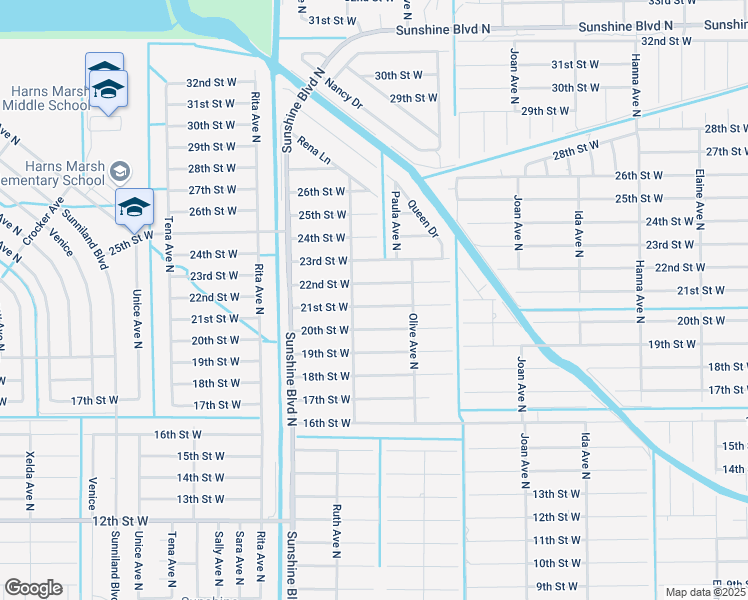 map of restaurants, bars, coffee shops, grocery stores, and more near 3212 21st Street West in Lehigh Acres
