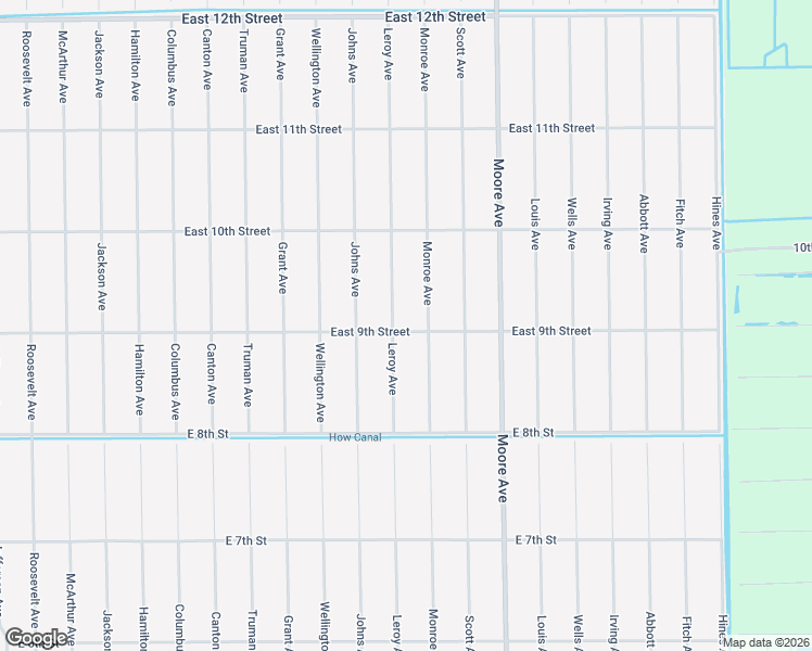 map of restaurants, bars, coffee shops, grocery stores, and more near 3606 East 9th Street in Lehigh Acres