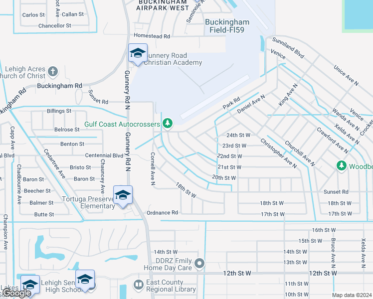 map of restaurants, bars, coffee shops, grocery stores, and more near 3931 21st Street West in Lehigh Acres