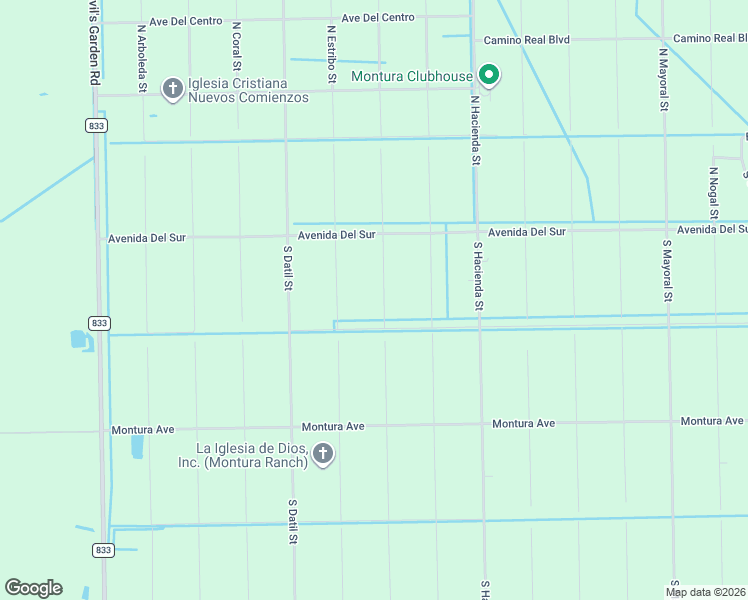 map of restaurants, bars, coffee shops, grocery stores, and more near 150 South Fronda Street in Clewiston
