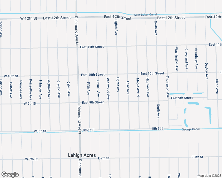 map of restaurants, bars, coffee shops, grocery stores, and more near 911 Greenwood Avenue in Lehigh Acres