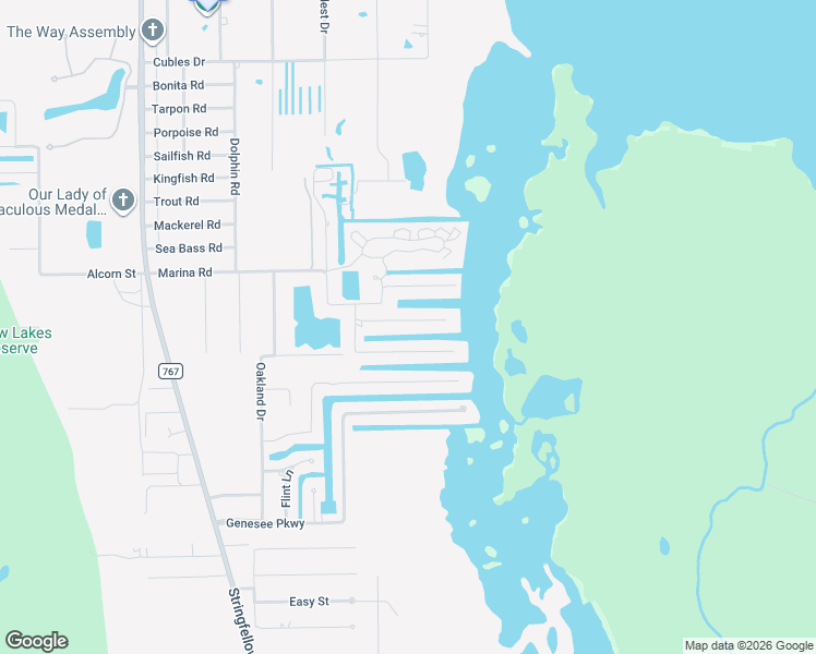 map of restaurants, bars, coffee shops, grocery stores, and more near 5317 Serenity Cove in Bokeelia