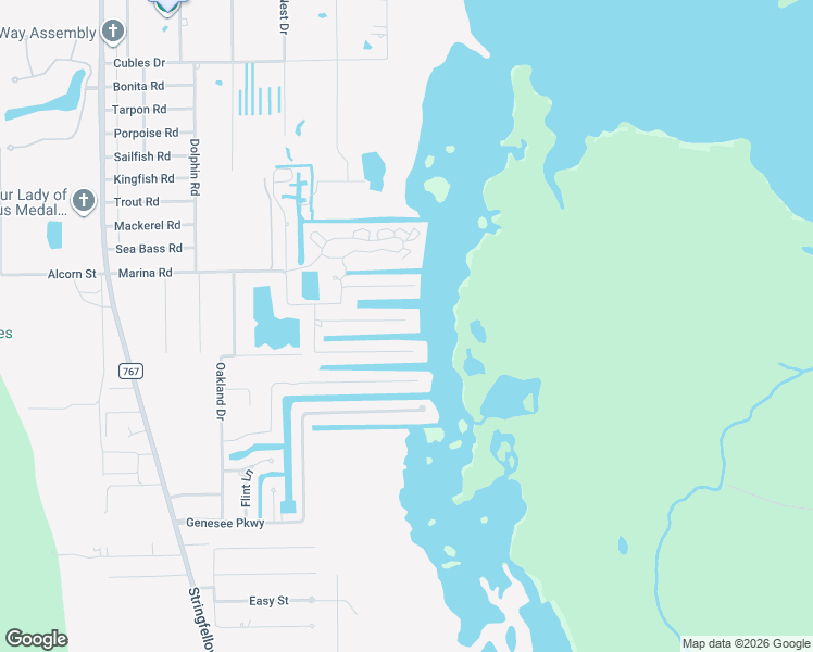 map of restaurants, bars, coffee shops, grocery stores, and more near 5229 Serenity Cove in Bokeelia