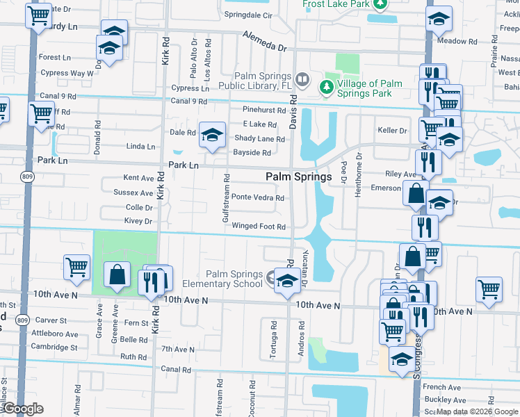 map of restaurants, bars, coffee shops, grocery stores, and more near 328 Mid Pines Road in Palm Springs
