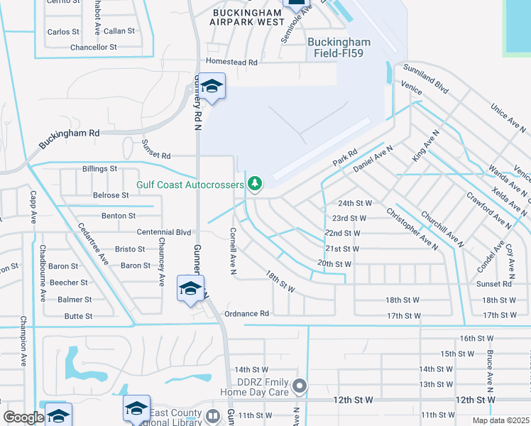 map of restaurants, bars, coffee shops, grocery stores, and more near 3955 20th Street West in Lehigh Acres