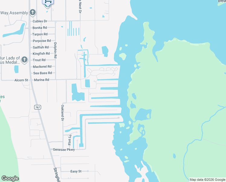 map of restaurants, bars, coffee shops, grocery stores, and more near 5229 Serenity Cove in Bokeelia