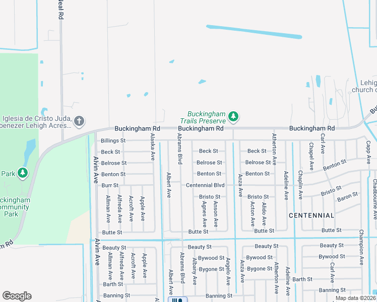 map of restaurants, bars, coffee shops, grocery stores, and more near 1133 Albany Avenue in Lehigh Acres