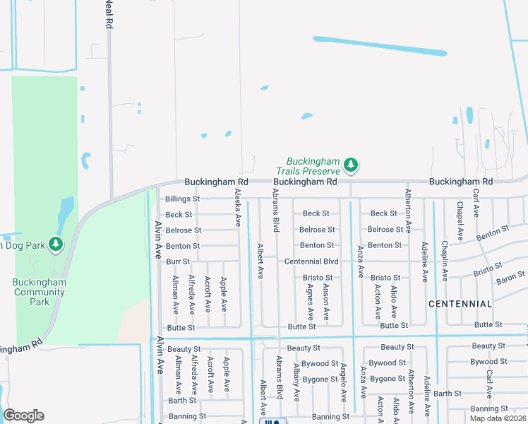 map of restaurants, bars, coffee shops, grocery stores, and more near 1140 Albert Avenue in Lehigh Acres