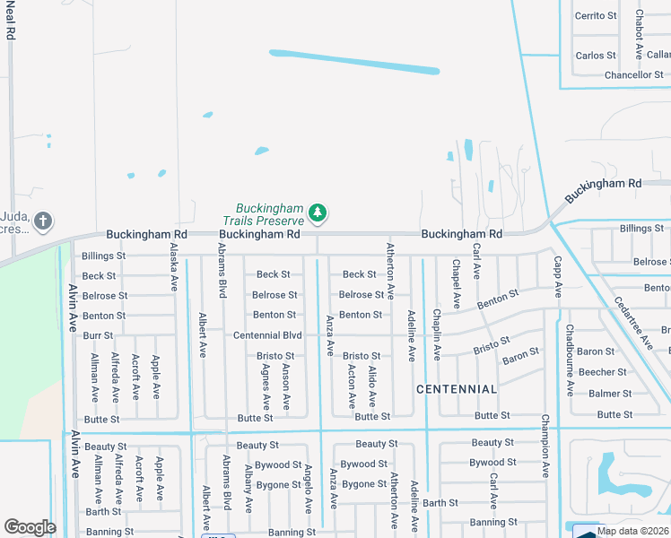 map of restaurants, bars, coffee shops, grocery stores, and more near 5330 Beck Street in Lehigh Acres