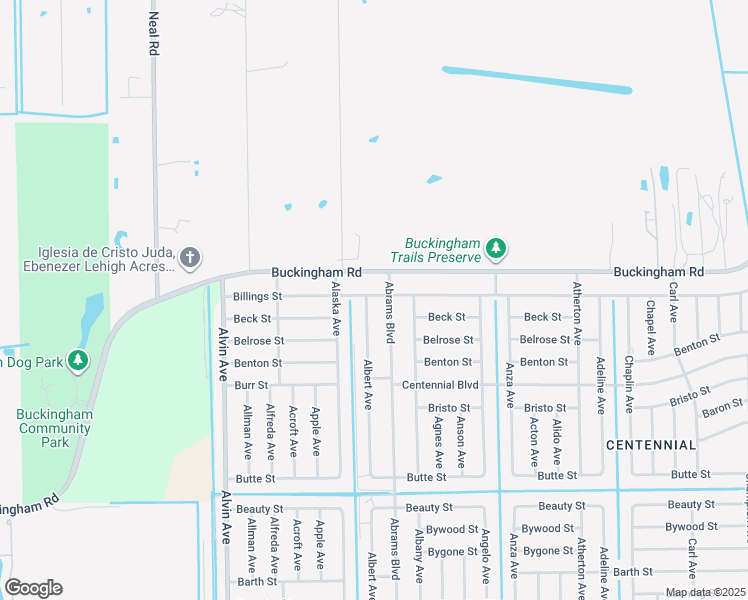 map of restaurants, bars, coffee shops, grocery stores, and more near 1140 Albert Avenue in Lehigh Acres