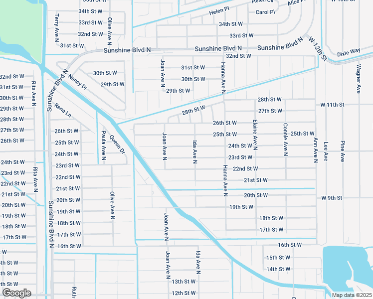 map of restaurants, bars, coffee shops, grocery stores, and more near 2911 24th Street West in Lehigh Acres