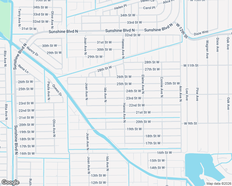 map of restaurants, bars, coffee shops, grocery stores, and more near 2809 24th Street West in Lehigh Acres