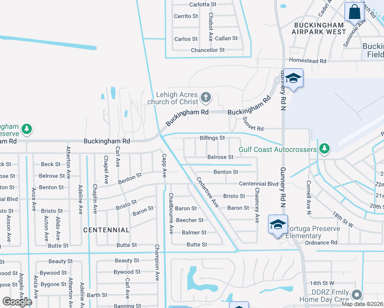 map of restaurants, bars, coffee shops, grocery stores, and more near 1117 Cabrillo Avenue in Lehigh Acres