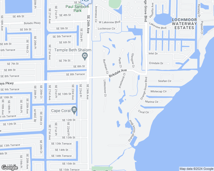 map of restaurants, bars, coffee shops, grocery stores, and more near 5905 Littlestone Court in North Fort Myers