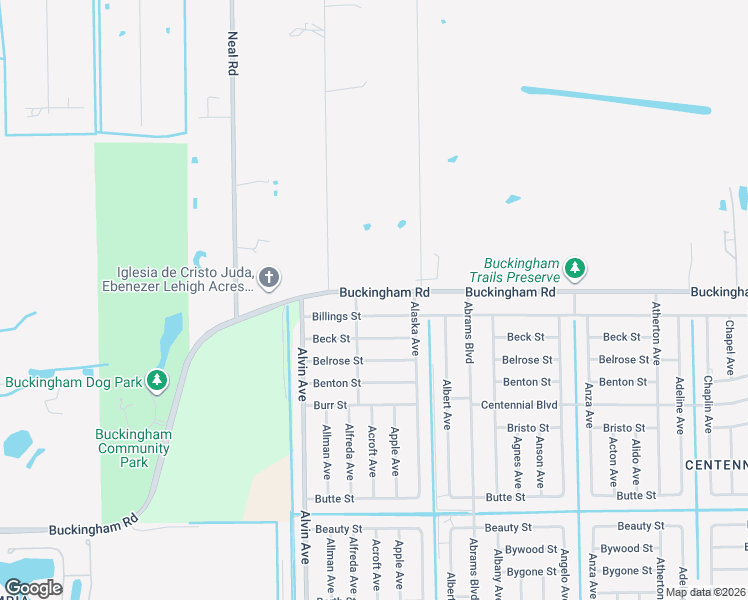map of restaurants, bars, coffee shops, grocery stores, and more near 5545 Billings Street in Lehigh Acres