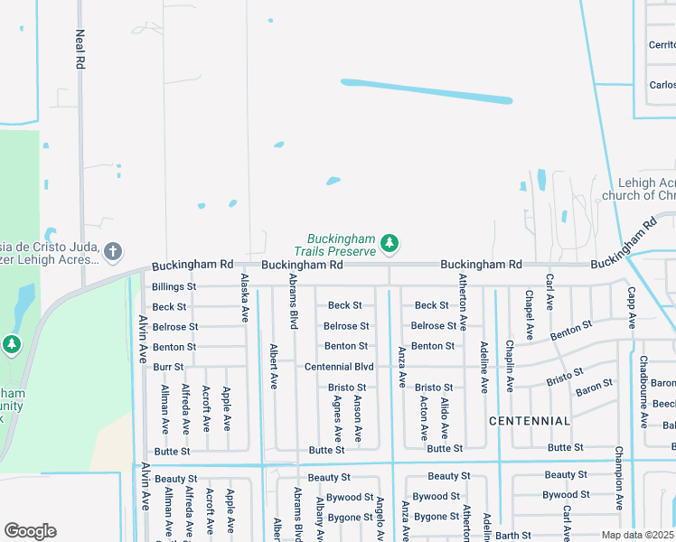 map of restaurants, bars, coffee shops, grocery stores, and more near 5427 Billings Street in Lehigh Acres