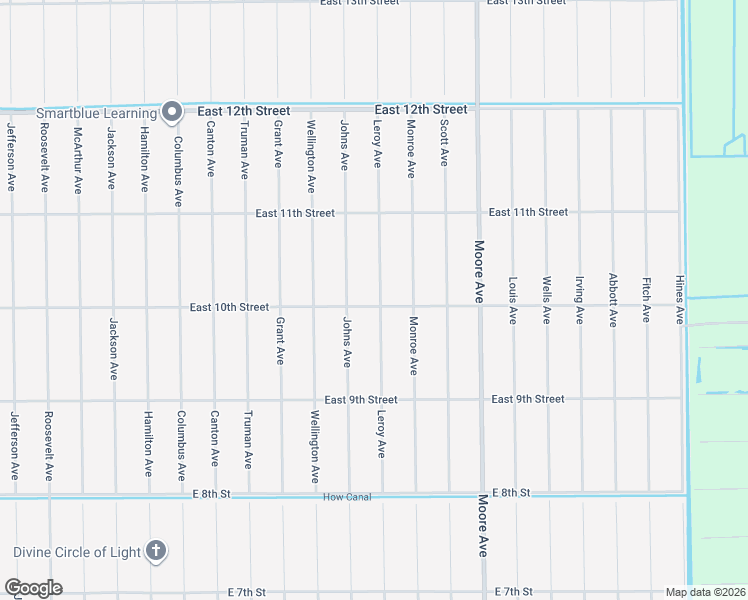 map of restaurants, bars, coffee shops, grocery stores, and more near 3607 East 10th Street in Lehigh Acres