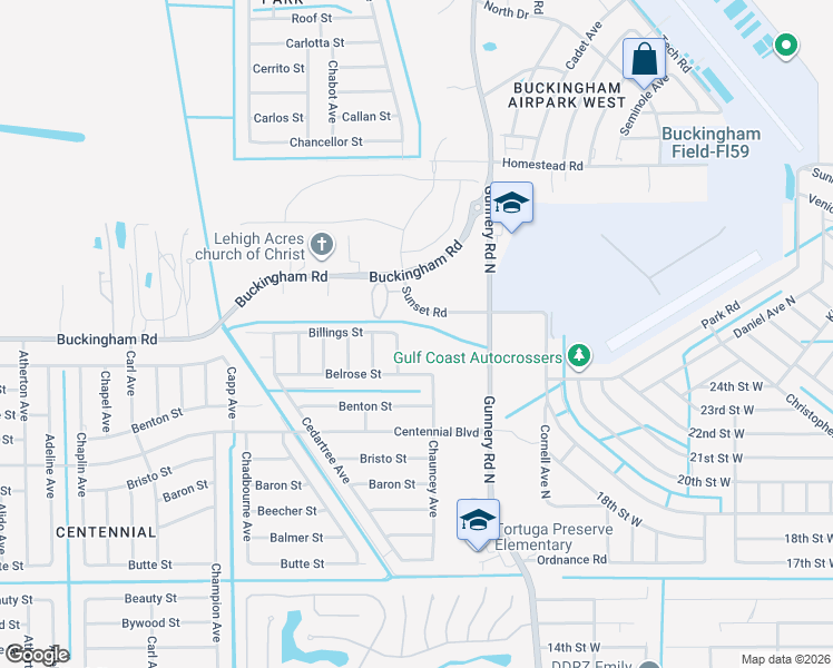 map of restaurants, bars, coffee shops, grocery stores, and more near 5031 Sunset Road in Lehigh Acres