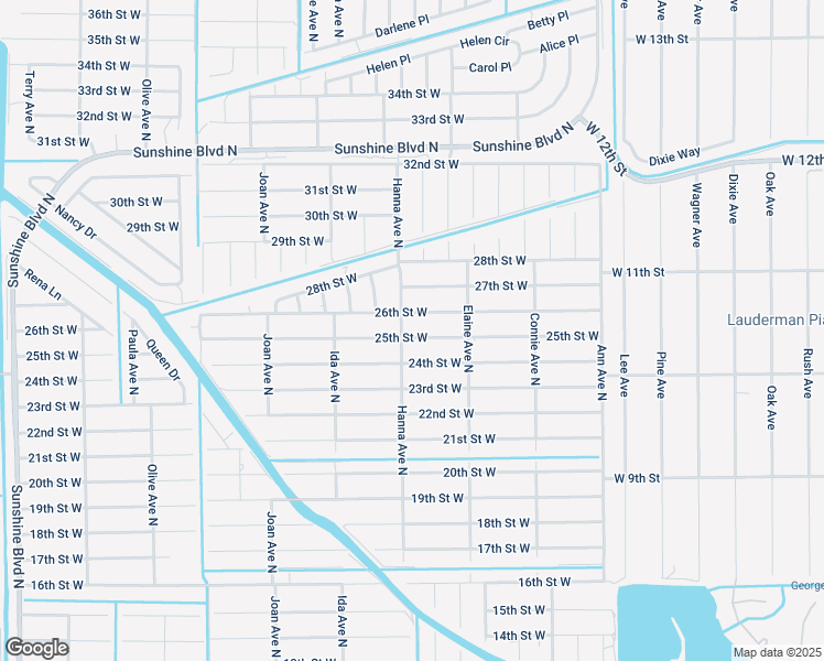 map of restaurants, bars, coffee shops, grocery stores, and more near 2716 25th Street West in Lehigh Acres