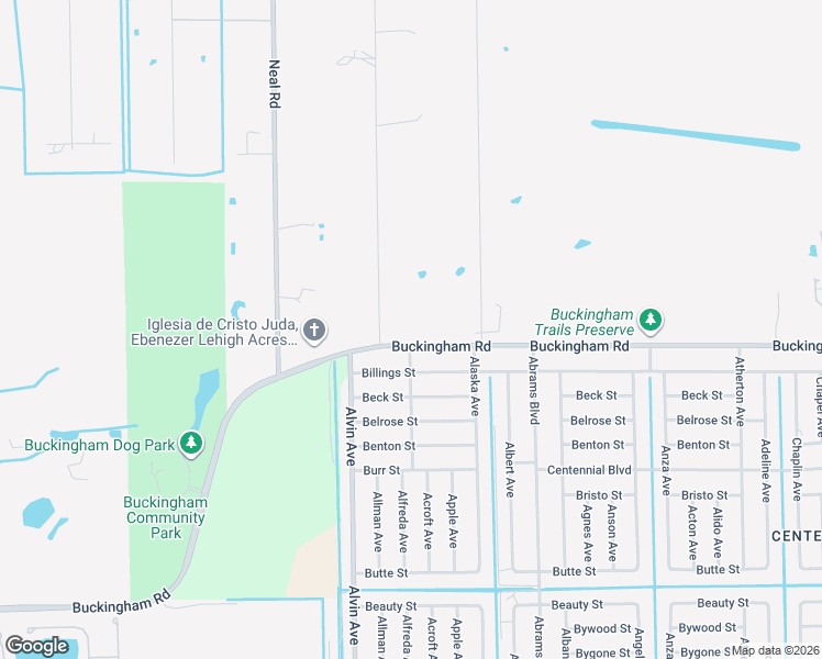 map of restaurants, bars, coffee shops, grocery stores, and more near 9290 Buckingham Road in Fort Myers