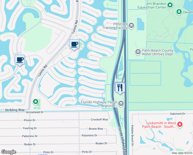 map of restaurants, bars, coffee shops, grocery stores, and more near 8276 Quito Place in Wellington