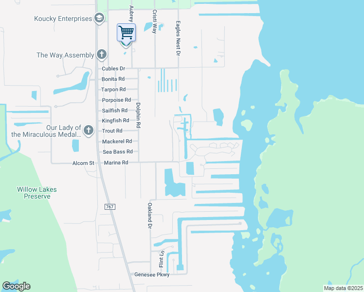map of restaurants, bars, coffee shops, grocery stores, and more near 12070 Bohman Lane in Bokeelia
