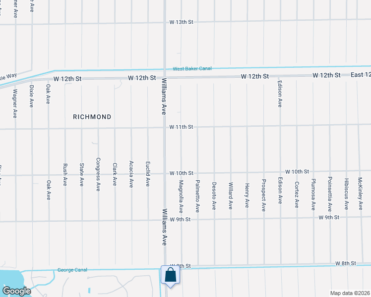 map of restaurants, bars, coffee shops, grocery stores, and more near 1010 Magnolia Avenue in Lehigh Acres