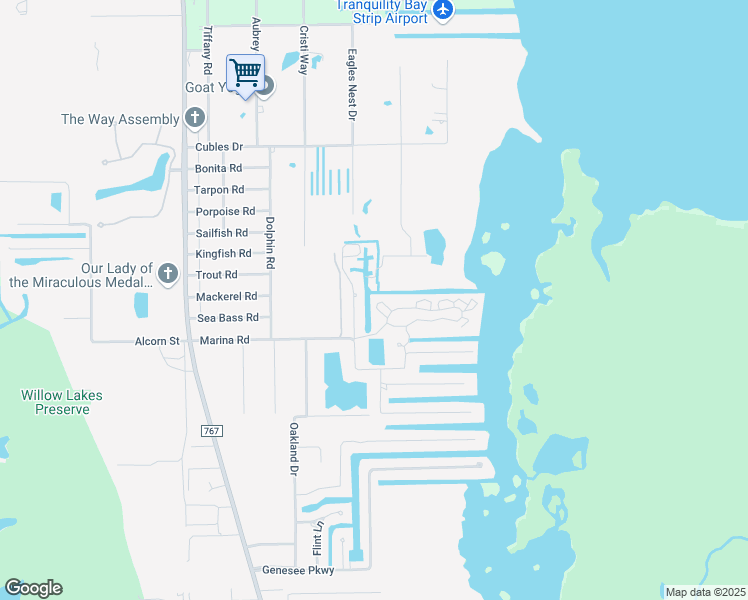 map of restaurants, bars, coffee shops, grocery stores, and more near 12070 Bohman Lane in Bokeelia